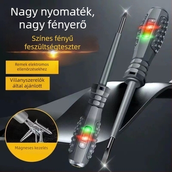 Magas fényerősségű színes villanyszerelő vizsgáló toll, induktív teszter, kiváló pontosság a megszakítások felismeréséhez és a nulla/élő vezetékek méréséhez