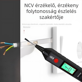 Villanyszerelői feszültségteszter digitális kijelzővel, többfunkciós, élő/nullvonal teszt és kontinuitás