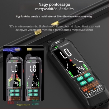 FUYI színkijelzős, újratölthető digitális multiméter, magas precizitás, villanyszerelőknek FY158A/FY159B