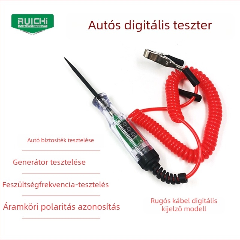 Autóvillamossági áramkör teszter tollal, 3V-70V
