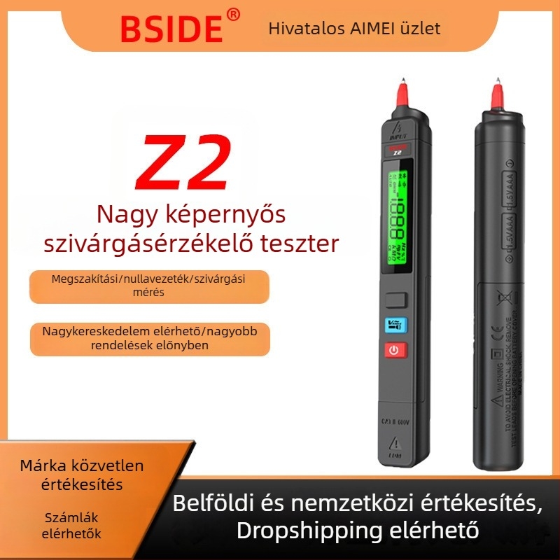 BSIDE Z2 Áramszivárgás-tesztelő készülék digitális kijelzővel, többfunkciós intelligens érzékelő, háztartási villanyszerelőknek