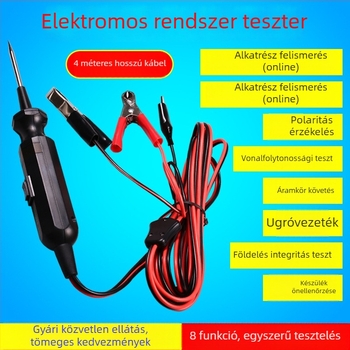 DY18 autóipari többfunkciós mérő toll a vezetékek nyomkövetésére, áramkörök kontinuitásának vizsgálatára, jumper és polaritás vizsgálatára, 6-24V