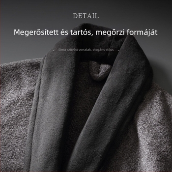 Antibakteriális fürdőköpeny korallfleece anyagból, gyorsan száradó, vízfelvételt biztosító és bolyhosodásmentes, uniszex, hosszú, téli, vastag