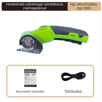 Hongyi elektromos textilvágó olló, újratölthető lítium akkumulátorral, 3,6 V, széles anyagokra