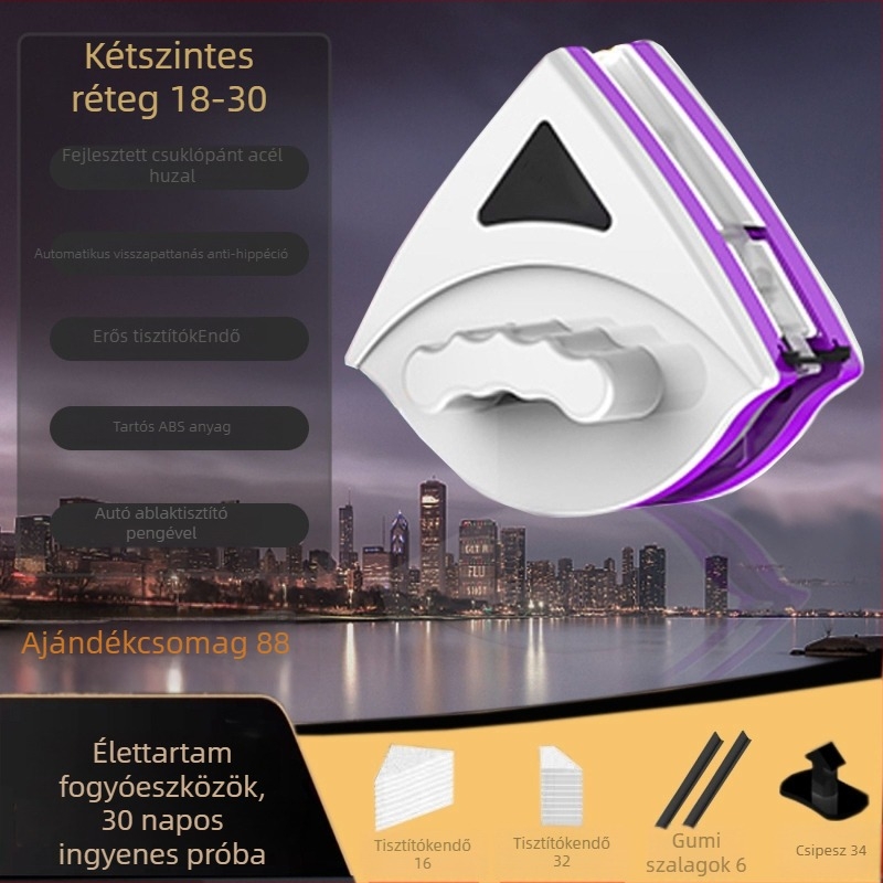 Egyoldalas üvegkaparó – ABS, kézi autóablak tisztító eszköz, Oulijie márka