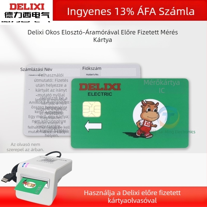 Intelligens előre fizetett elektromos mérő IC-kártya töltésre – Nem importált, Nem testreszabható, Márka: Más
