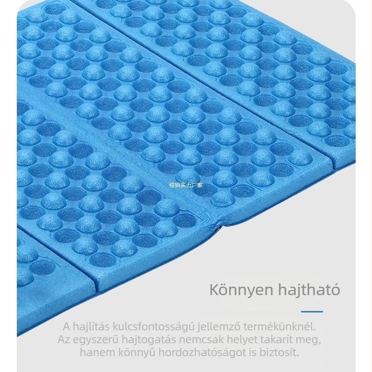 XPE nedvességálló hajlékony ülőpárna kempingezéshez — 1 személynek, modell: Folding Pad, tömeg 35 g