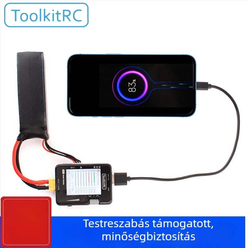 ToolkitRC MC8 multifunkcionális elektromos kijelző feszültségmérésre és PPM, PWM és SBUS jelek mérésére és kimenetére
