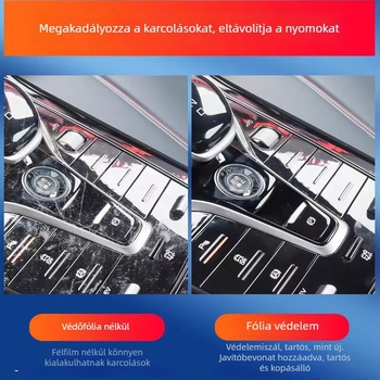 TPU belső védőfilm a Chery Fengyun T9-hez — egységes formázás; ellenáll a magas és alacsony hőmérsékleteknek; karcolás- és kopásálló; ujjnyomattal szembeni bevonat; lefedi a központi kezelőpanelt, navigációs kijelzőt, légkivezetőket és kormánygombokat