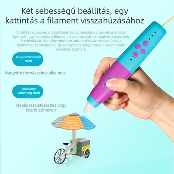 3D nyomtató toll Halloween témájú, PCL fogyóanyagok, alacsony hőmérséklet, nem elektromos
