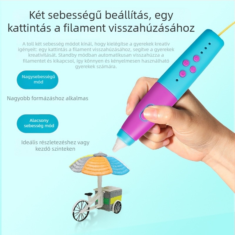 3D nyomtató toll Halloween témájú, PCL fogyóanyagok, alacsony hőmérséklet, nem elektromos