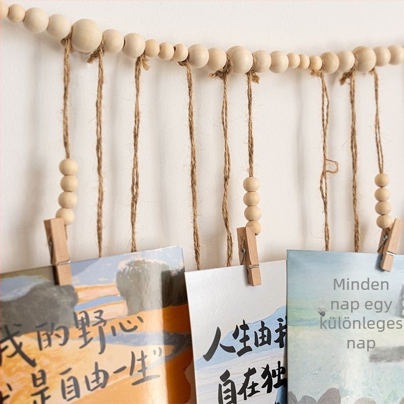 Fali fotó dekoráció kötéllel (Fa; Európai klasszikus stílus; Sütőben sült festék felület; Szabálytalan forma; Nappali)