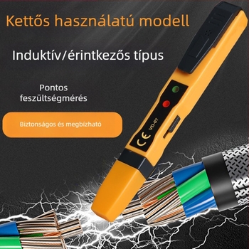 Érintés nélküli indukciós teszt toll intelligens hang- és fényriasztással élő vezetékek és áramkör megszakításának észlelésére