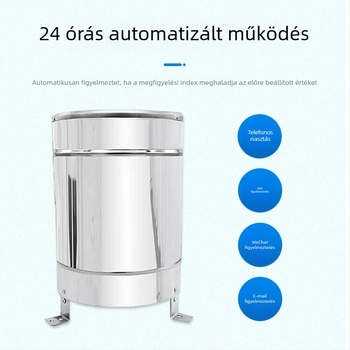 Rozsdamentes acélból készült billenő vödrös esőmérő és esőérzékelő — csapadékmonitorozó állomás