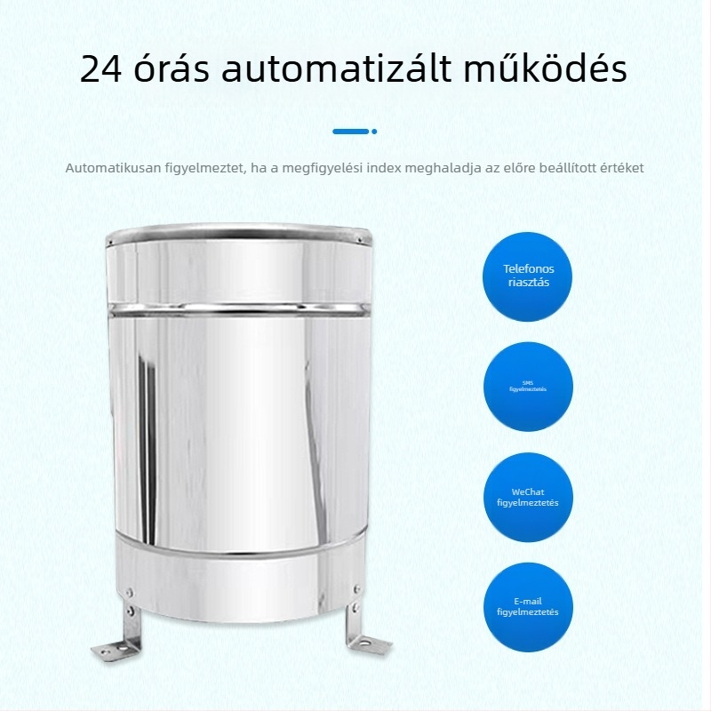 Rozsdamentes acélból készült billenő vödrös esőmérő és esőérzékelő — csapadékmonitorozó állomás