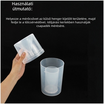 Műanyag esőmérő – általános iskola természettudományos oktatásához, beltéri és kültéri használatra, Pomelo Color márka