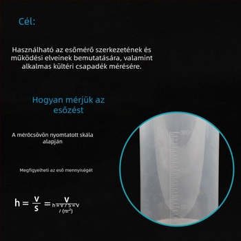 Műanyag esőmérő – általános iskola természettudományos oktatásához, beltéri és kültéri használatra, Pomelo Color márka