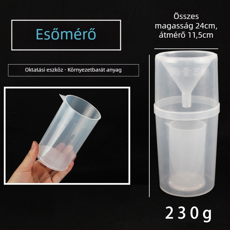 Műanyag esőmérő – általános iskola természettudományos oktatásához, beltéri és kültéri használatra, Pomelo Color márka