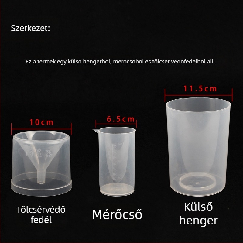 Műanyag esőmérő – általános iskola természettudományos oktatásához, beltéri és kültéri használatra, Pomelo Color márka