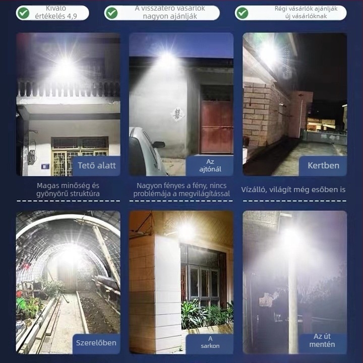 Napelemes kültéri kertvilágítás IP67 vízálló, All-over-the-sky csillag dizájn, 2835 LED dióda, fehér fény