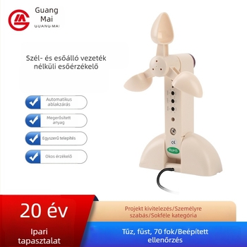 Guangmai Vezeték nélküli szél- és esőérzékelő elektromos ablaknyitó – ajtó- és ablakmozgató, vezeték nélküli távirányító