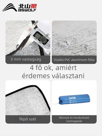 Bswolf Beishanlang nedvességbiztos kemping matrac EVA anyaggal, összecsukható, 3–5 személyre, modell BSW-CL001, 0,3 kg