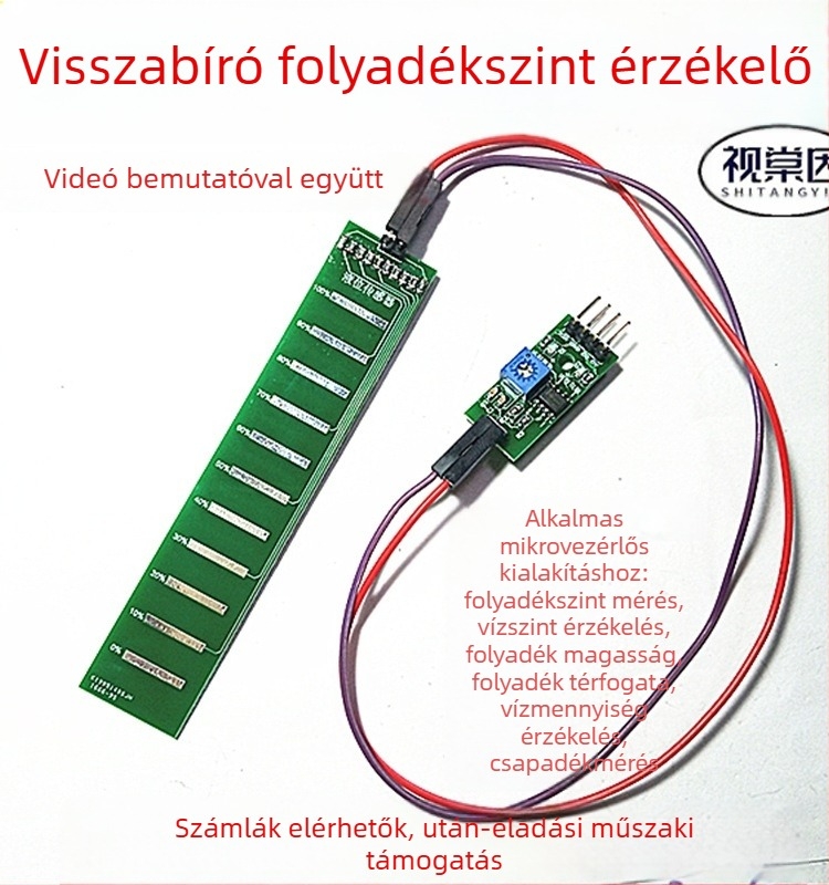 Folyadékszint-érzékelő vízmélységgel, folyadékmennyiséggel, esőérzékeléssel, analóg kimenettel, 5V mikrokontroller