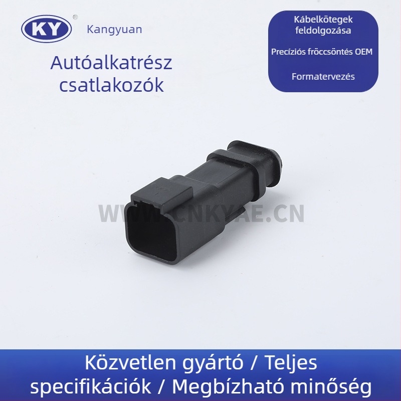 Autócsatlakozó DTP04-2 / DJK7021A-2.5-11, ipari műanyag szigetelőanyaggal, autóhoz