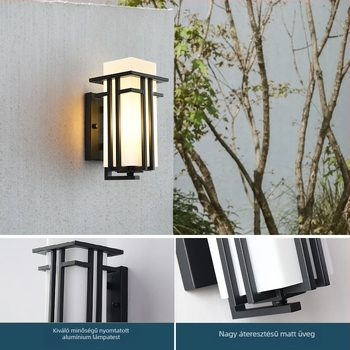 Új kínai stílusú kültéri falikar; vízálló és rozsdamentes (TD17003, 24 LED, 220V, 3000K, IP44)