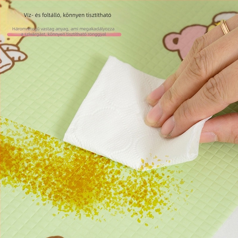 Karikatúra-stílusú belső bevonat szekrényhez és konyhai fiókokhoz – PE anyag, vízálló PE pamut réteg, nedvességálló matrac