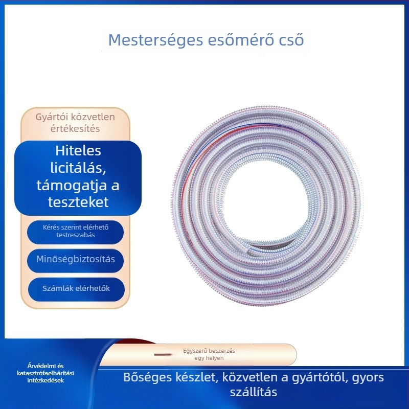 PVC nagynyomású vízvezeték – antifagyasztó, vastagított fal, acélhuzalos megerősítés, átlátszó, tűzvédelmi és árvízvédelmi alkalmazásra
