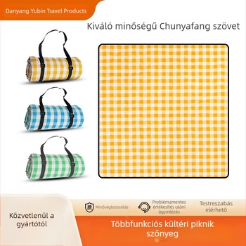 Magas minőségű pongee szövet, kényelmes és kopásálló kültéri piknik matrac, hordozható, géppel mosható, nedvességálló, ultrahangos piknik matrac