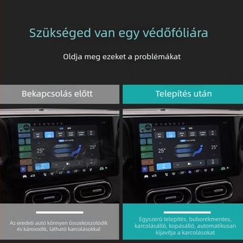 TPU belső fólia autó műszerfalhoz és váltóhoz, központi konzol és navigációs felület, festékvédő fólia, testreszabás nélkül
