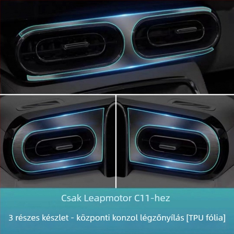 TPU belső fólia autó műszerfalhoz és váltóhoz, központi konzol és navigációs felület, festékvédő fólia, testreszabás nélkül