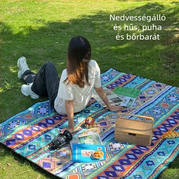 Ultrasonic piknik matrac, Oxford anyagból, 1000 g, 2–4 főnek, csúszásmentes nedvességálló matrac, hordozható