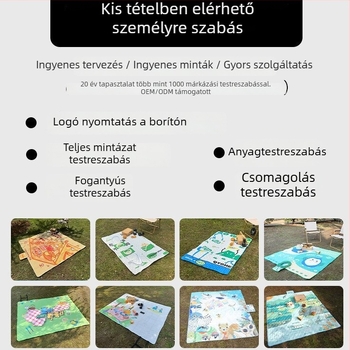 Ultrasonic piknik matrac, Oxford anyagból, 1000 g, 2–4 főnek, csúszásmentes nedvességálló matrac, hordozható