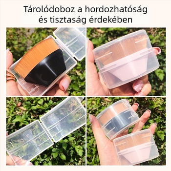 Alapozó ecset nylon szálakkal, műanyag nyele, 2 cm hosszú sörtékkel, teljes hossz 6 cm