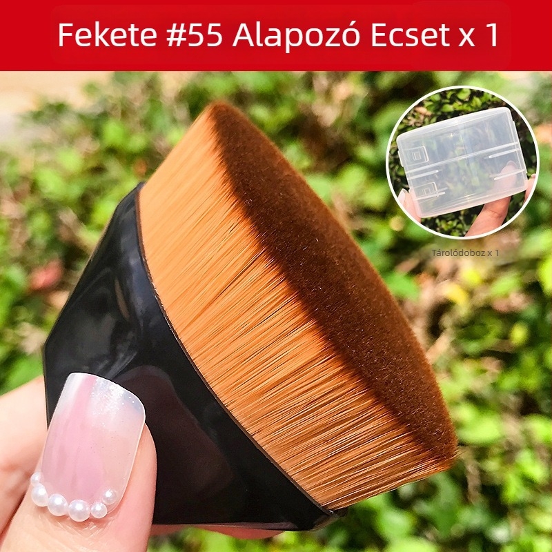 Alapozó ecset nylon szálakkal, műanyag nyele, 2 cm hosszú sörtékkel, teljes hossz 6 cm