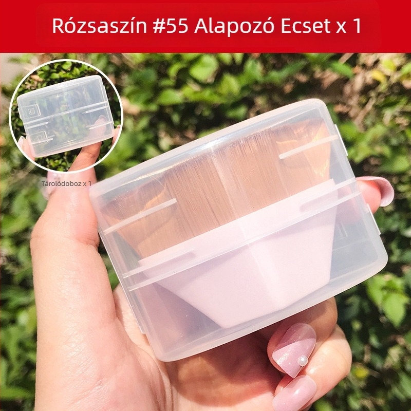 Alapozó ecset nylon szálakkal, műanyag nyele, 2 cm hosszú sörtékkel, teljes hossz 6 cm