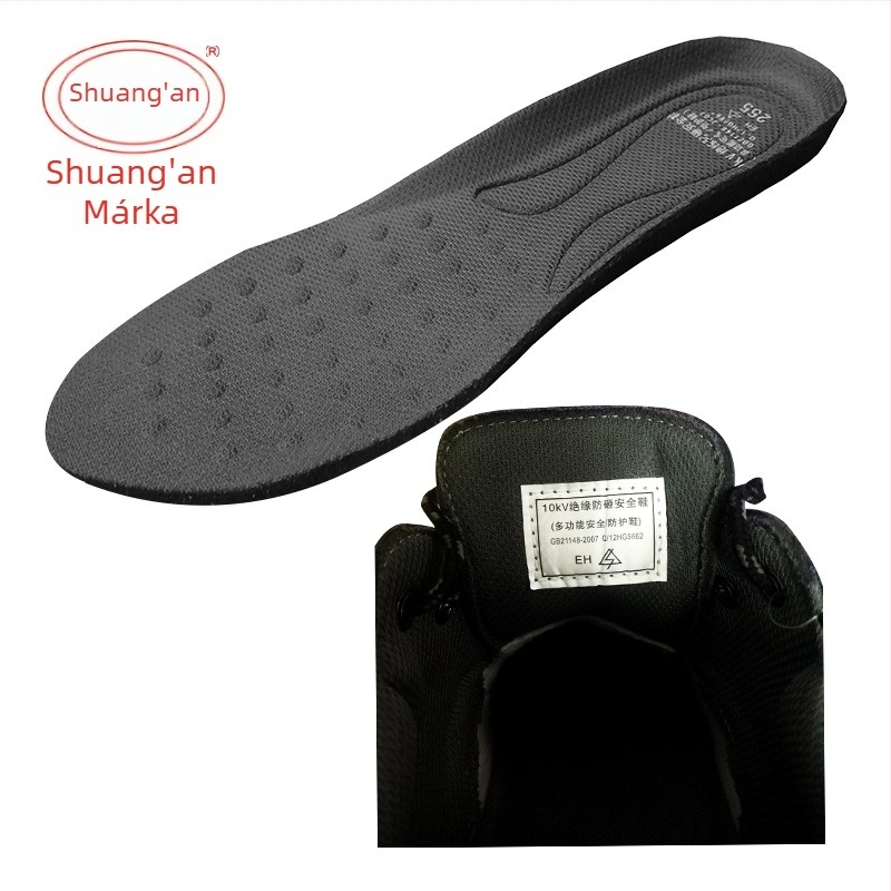 Szigetelt villanyszerelő cipő, alacsony felsőrész, bőr anyagból, nem-metálos orrtámasz, csúszásmentes és kopásálló