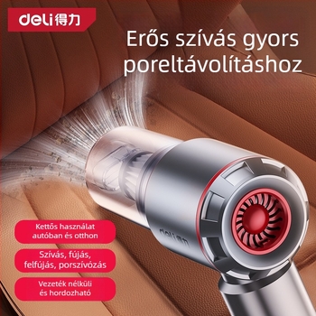 Kétfunkciós autó- és otthoni porszívó, kézi, vezeték nélküli, 7.4V, 120W, 4000Pa szívás