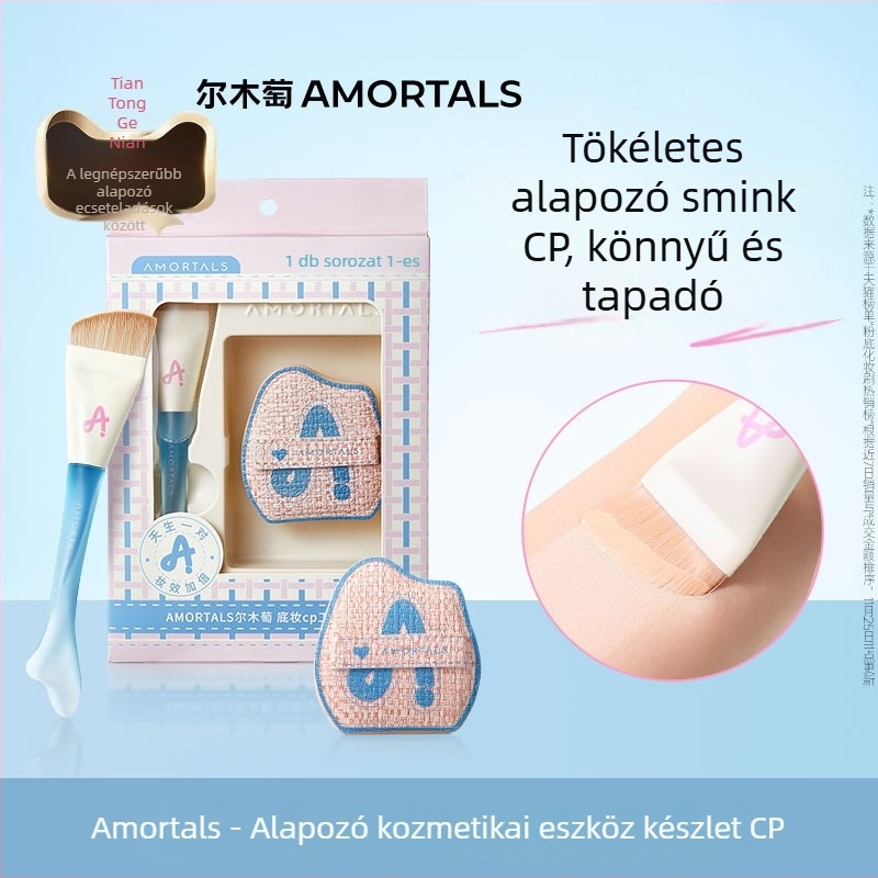 Alapozó ecset lapos fejjel és halfarok ívű kialakítással – zökkenőmentes felvitelhez folyékony alapozóra