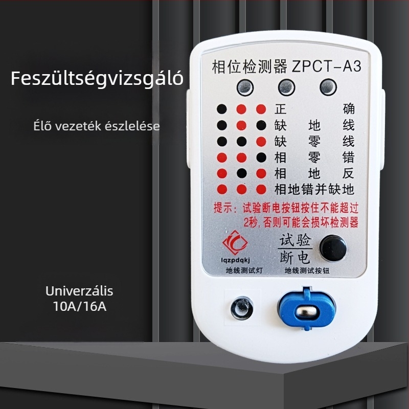 ZP univerzális fázismérő és aljzat-sorozat teszter az elektromos hálózatok elfogadására