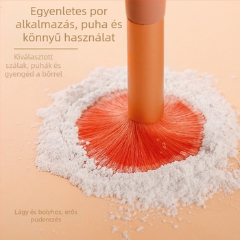 Xixi sminkecsetkészlet, nyolc darab, műszálas sörték, fa nyél, PU tok