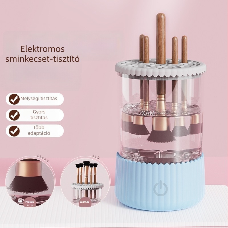 Minden egyben sminkecset tisztító, automata, gyors száradás, újratölthető elektromos tisztító (nettó tartalom: 260)