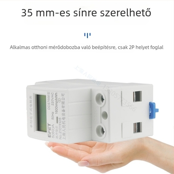 DDS7666 egyfázisú sínre szerelhető LCD-mérő, 2P, 220V háztartási energiamérő
