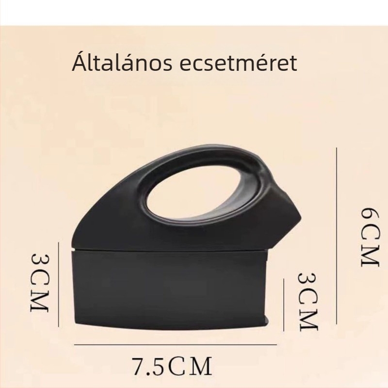 Alapozó ecset háromszög alakú fedővel és többszálas tisztító ecsettel
