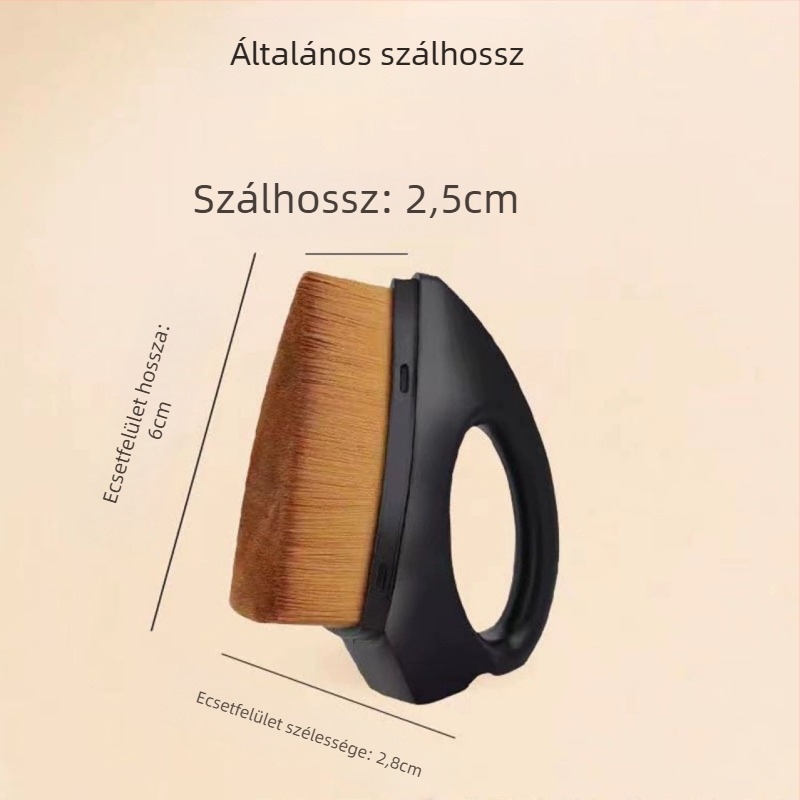 Alapozó ecset háromszög alakú fedővel és többszálas tisztító ecsettel