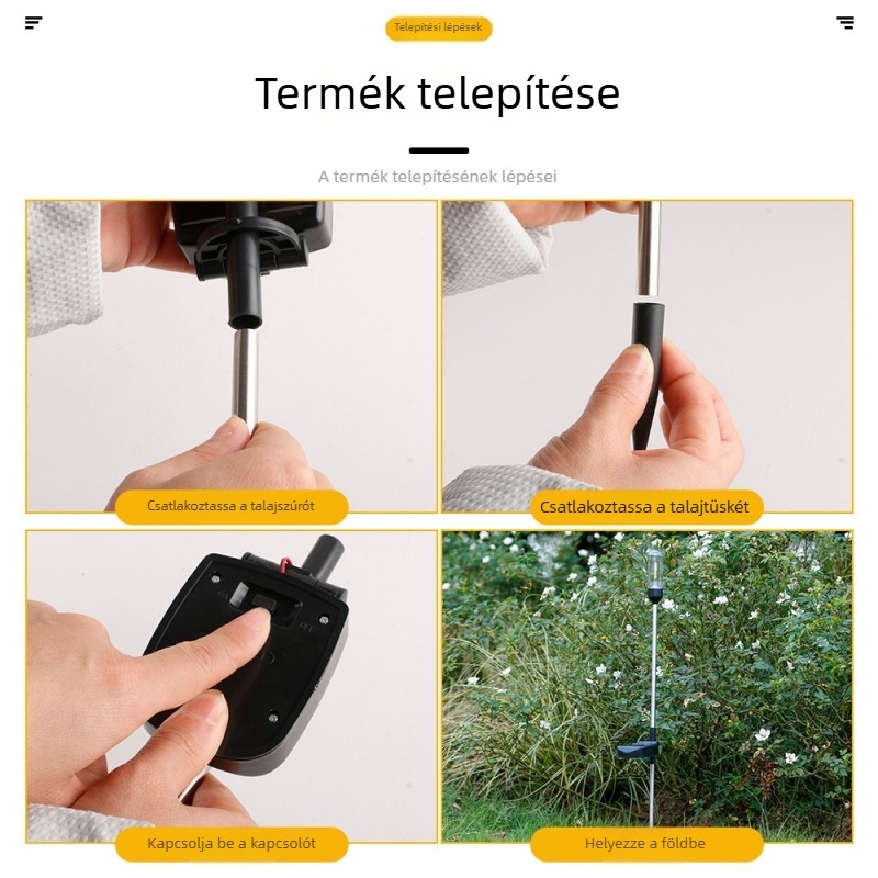 Napelemes kültéri világítás kerthez és tájhoz, vízálló gyeplámpák