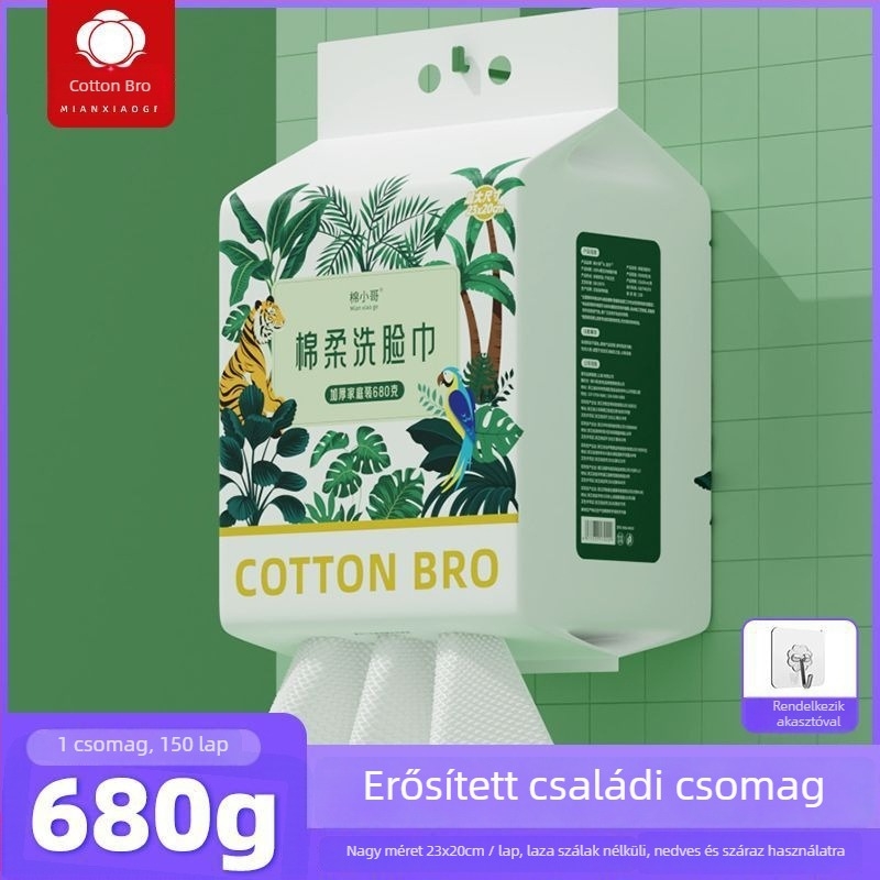 Függő arc törölköző tisztításhoz, 100% pamut, vastagított, 680 g